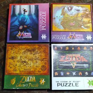 Legend of Zelda- Nintendo Puzzles- Lot of 4- 550 Piece Collector Jigsaw Puzzles